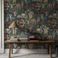 Deep Sea, Pigeon Blue Mural Wallpaper - room preview 06
