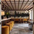 Riga Latvia Skyline Concrete Mural Wallpaper - room preview 06