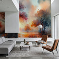 Autumn's Fiery Canopy At Dusk Mural Wallpaper - room preview 06
