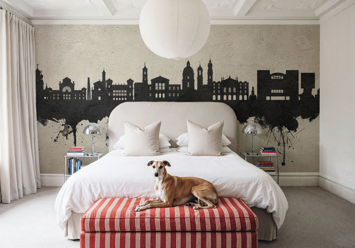 Nice France Skyline Concrete Mural Wallpaper - room preview 06