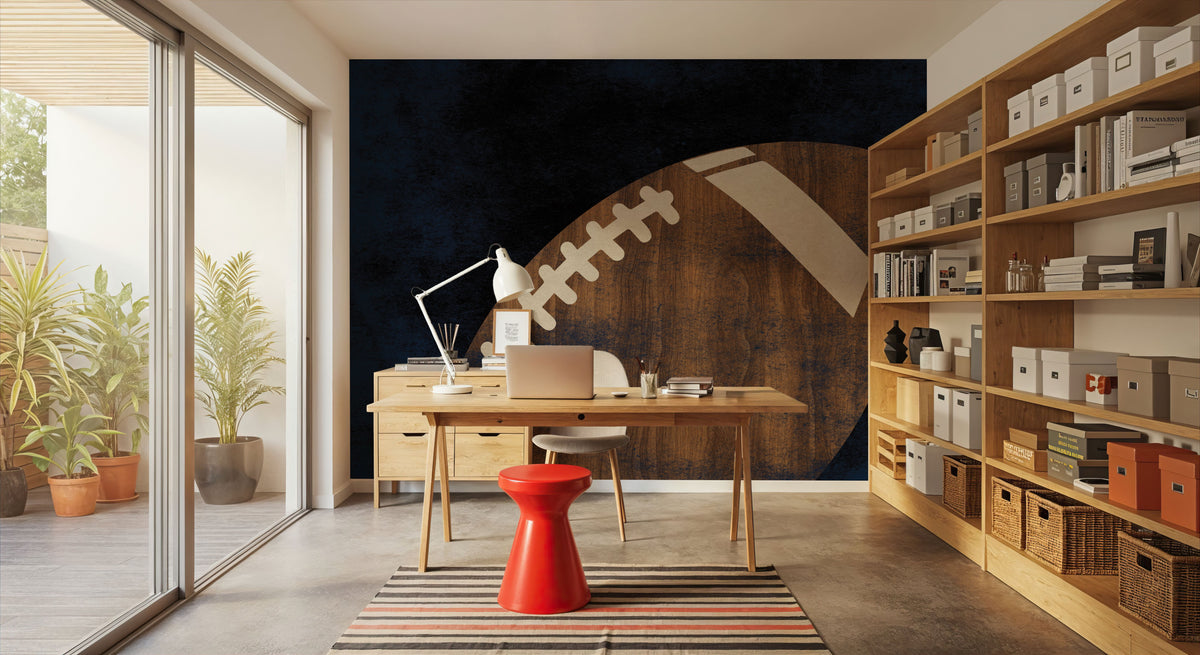Football Wood Mural Wallpaper - room preview 06