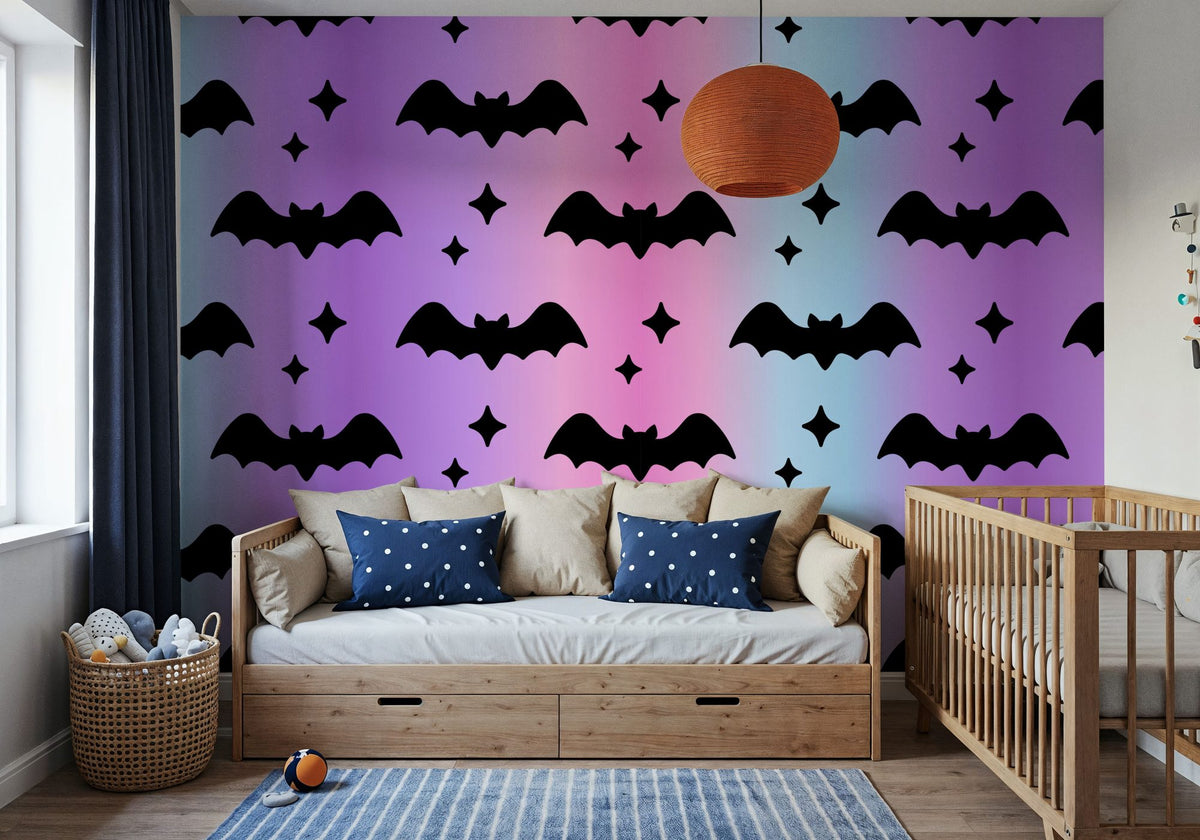 Twilight Bat Mural Wallpaper - room preview 06