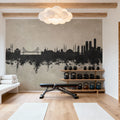 Istanbul Turkey Skyline Concrete Mural Wallpaper - room preview 06