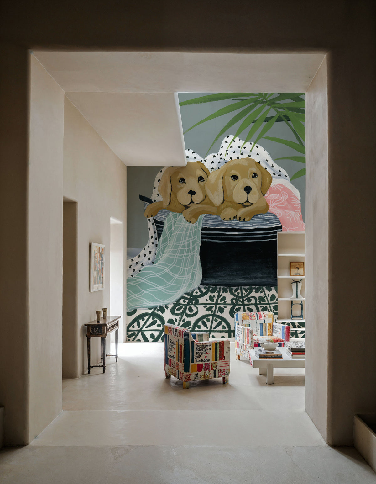 Laundry Dogs Mural Wallpaper - room preview 06