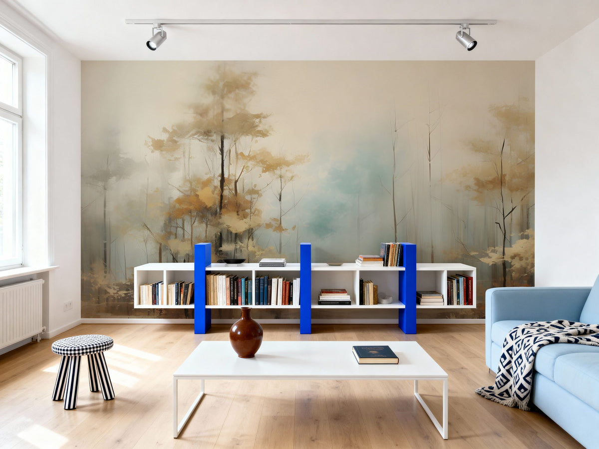 Painted Woodland Mural Wallpaper - room preview 06