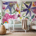 June Flowers Mural Wallpaper - room preview 06