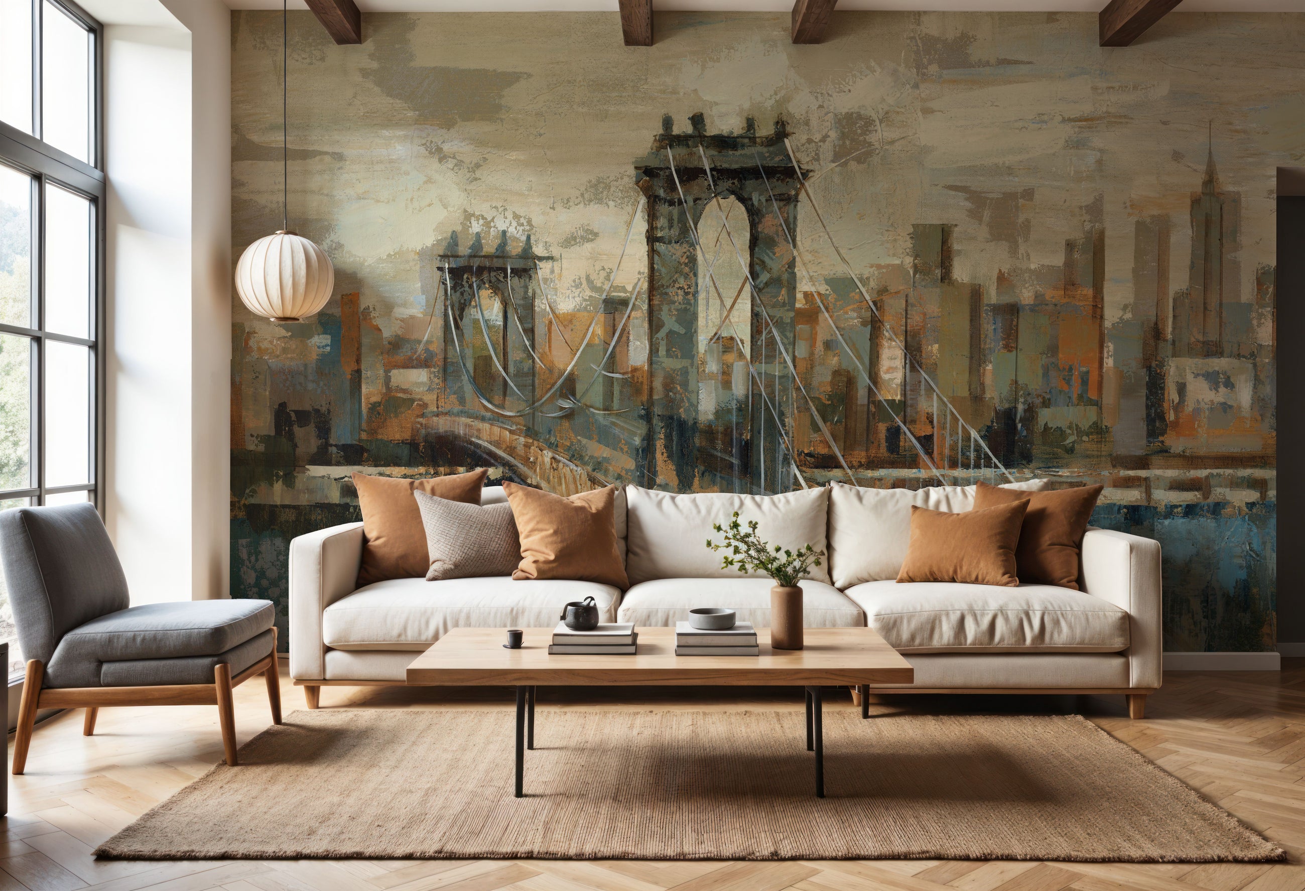 New York View Mural Wallpaper