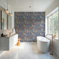 Floral Sparklers, Periwinkle Mural Wallpaper - room preview 06