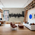 Hyderabad Skyline Concrete Mural Wallpaper - room preview 06