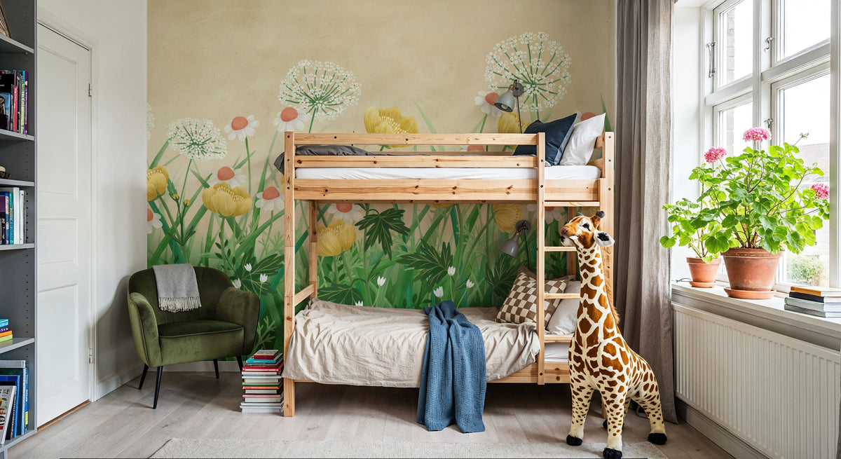 Buttercup Meadow, Sand Mural Wallpaper - room preview 06