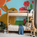 Retro Spring Bunny Mural Wallpaper - room preview 06