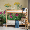 Geranium Meadow, Beige Mural Wallpaper - room preview 06