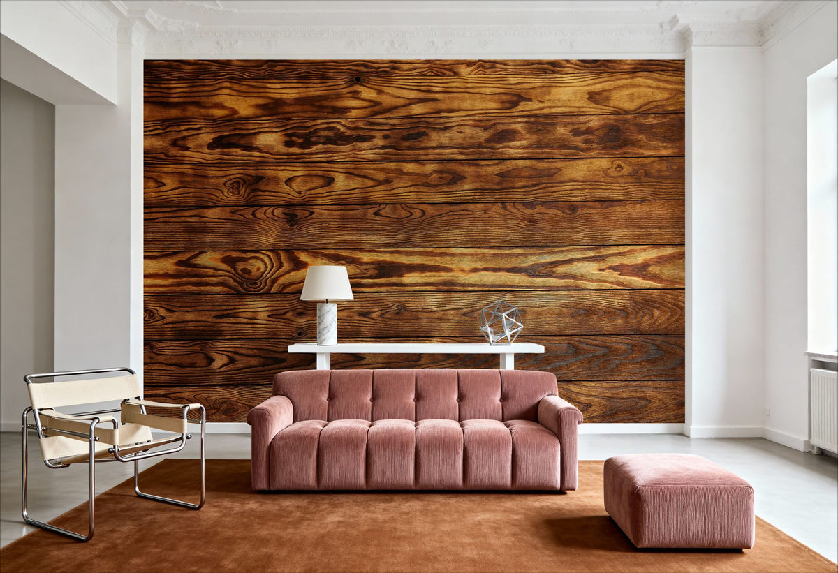 Golden Pine Mural Wallpaper - room preview 06