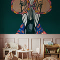 Miami Living Zebra Portrait Mural Wallpaper - room preview 06