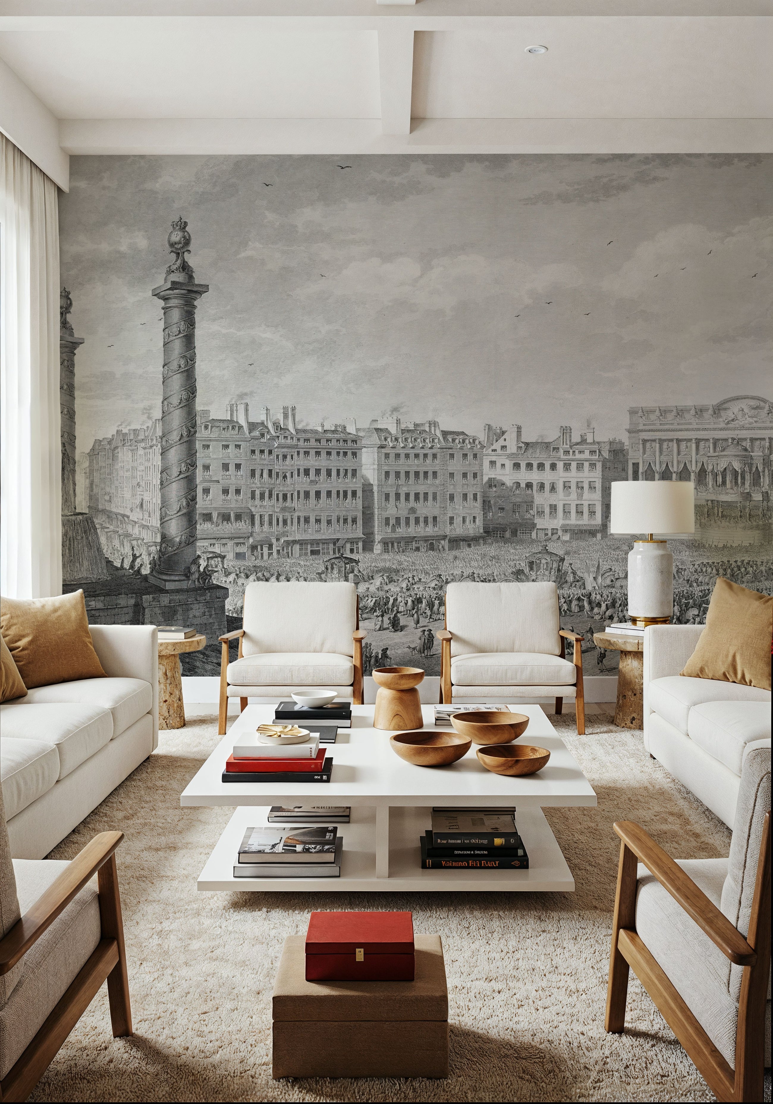 The Arrival of the Queen At the Hotel De Ville, Paris Mural Wallpaper
