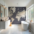 World Map Cities - Glyn Mural Wallpaper - room preview 06