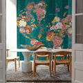 Dark Botanical World Mural Wallpaper - room preview 06