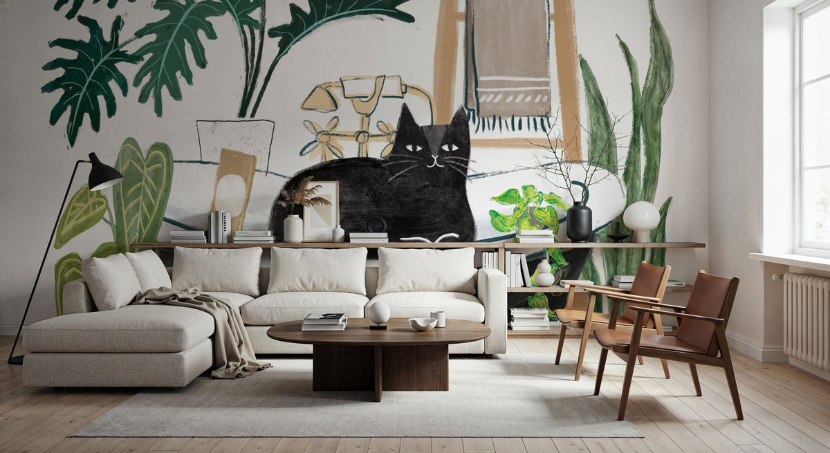 Urban Jungle Bath II Pet Mural Wallpaper - room preview 06