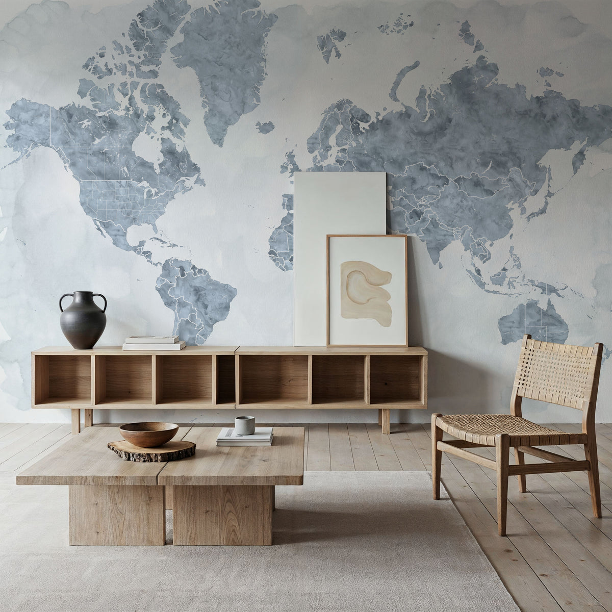 World Map Cities - Jacques Mural Wallpaper - room preview 06