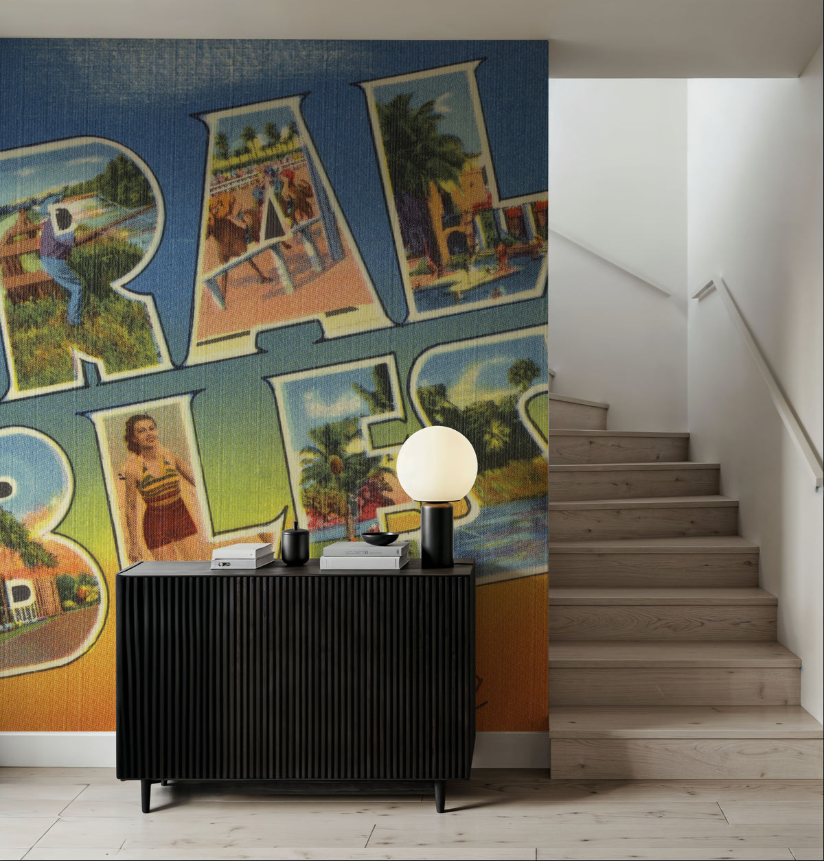 Greetings From Coral Gables Mural Wallpaper - room preview 06