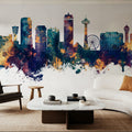 Niagara Falls Skyline Blue & Bronze Mural Wallpaper - room preview 06