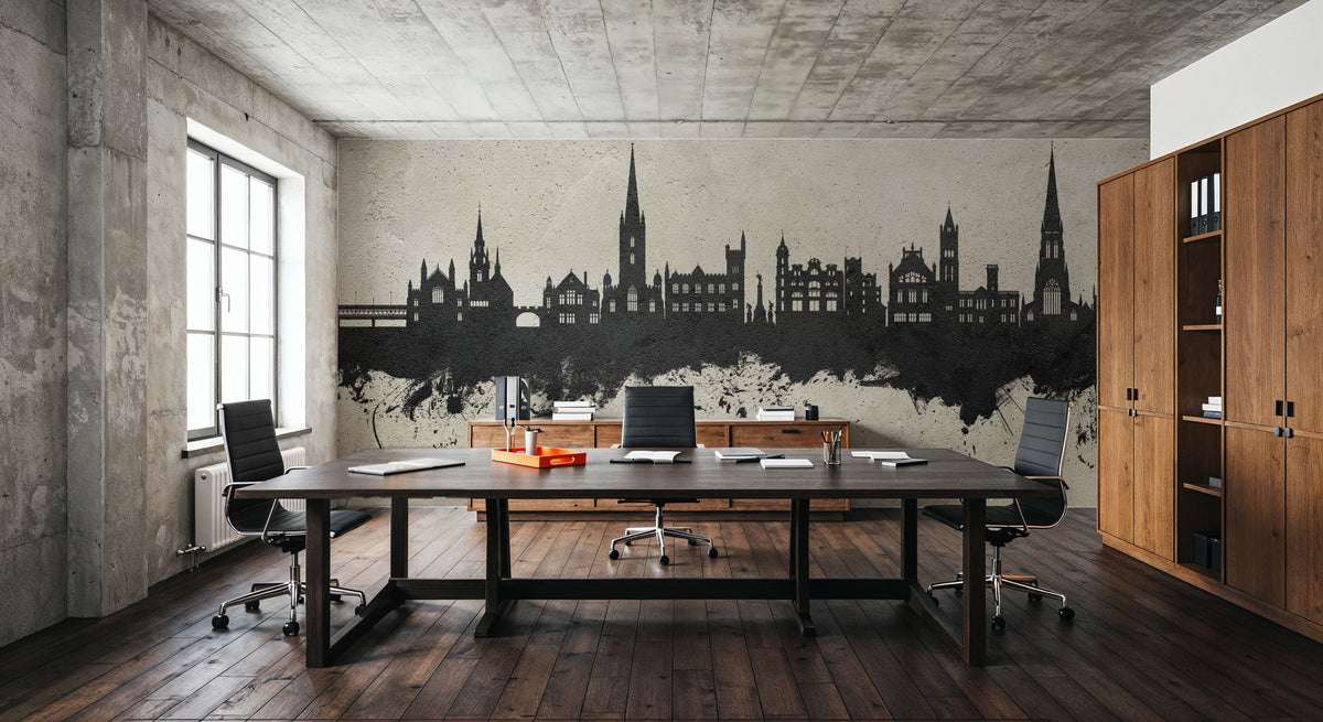 Derry Northern Ireland Skyline Concrete Mural Wallpaper - room preview 06