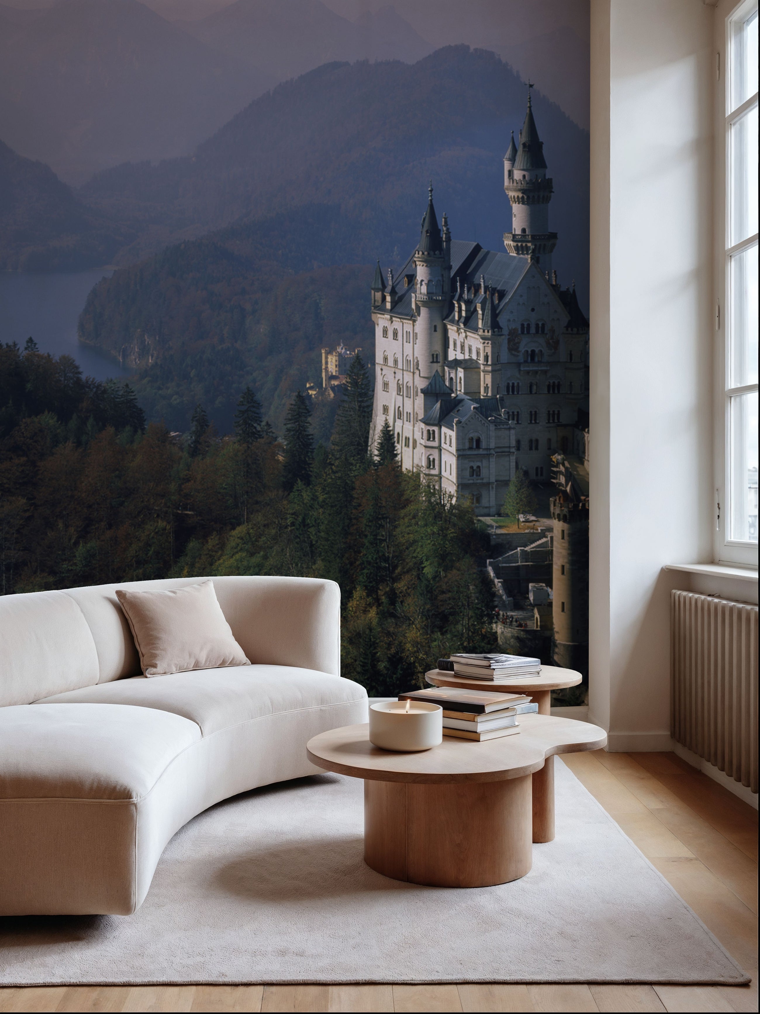 Misty Castle Haven Mural Wallpaper