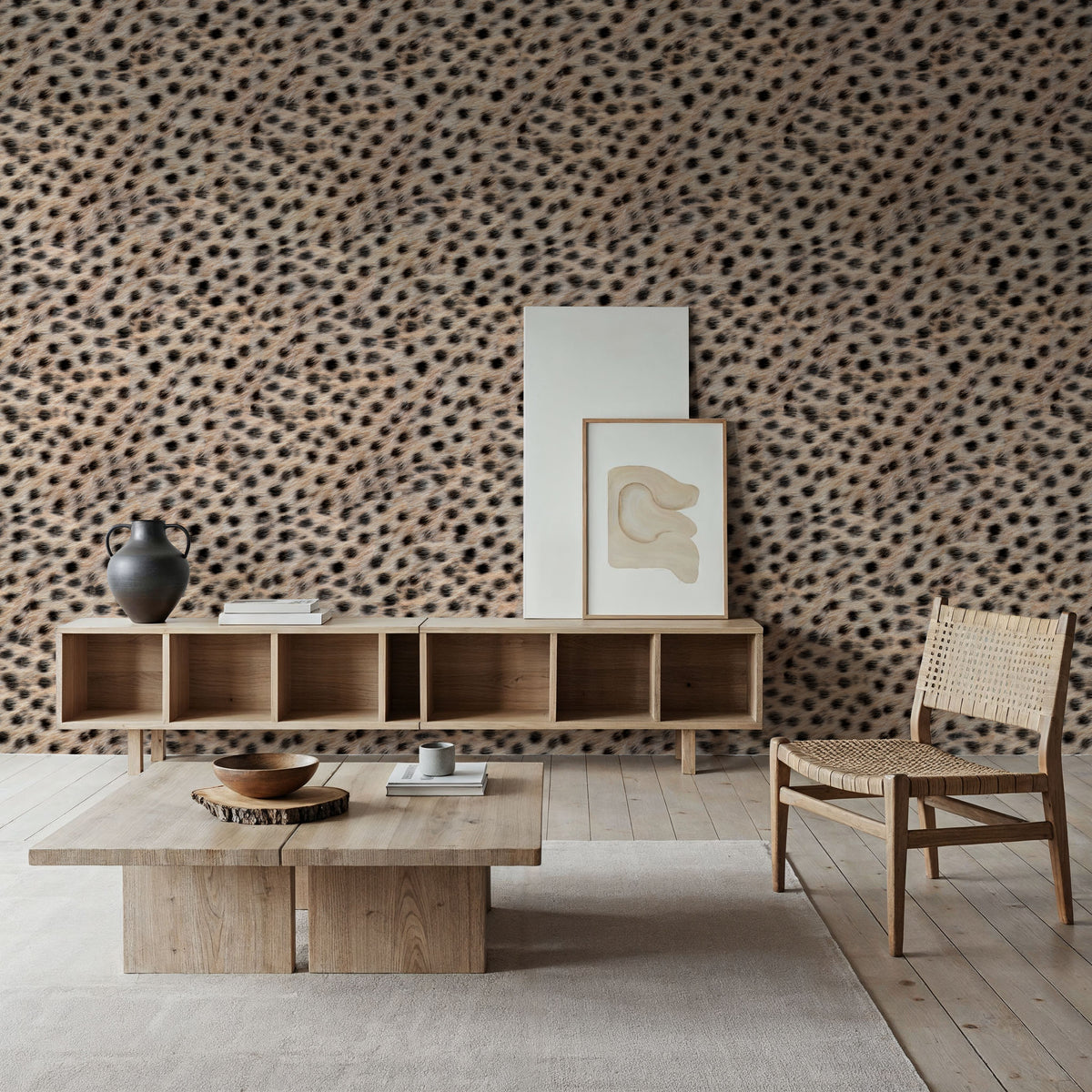 Cheetah Fur Texture Mural Wallpaper - room preview 06