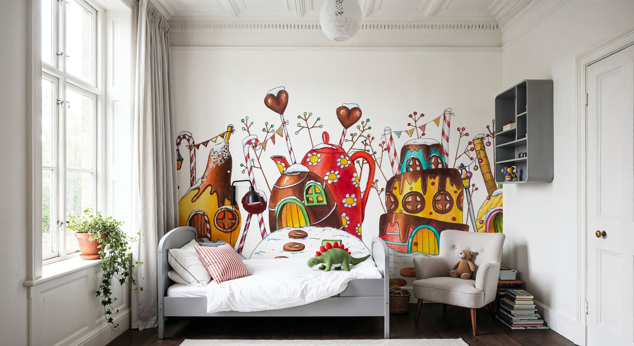 Christmas in Candyland Mural Wallpaper