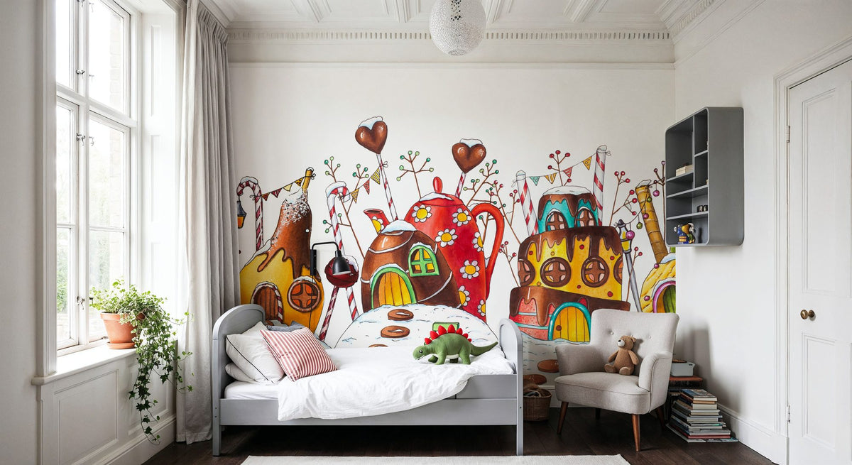Christmas in Candyland Mural Wallpaper - room preview 06