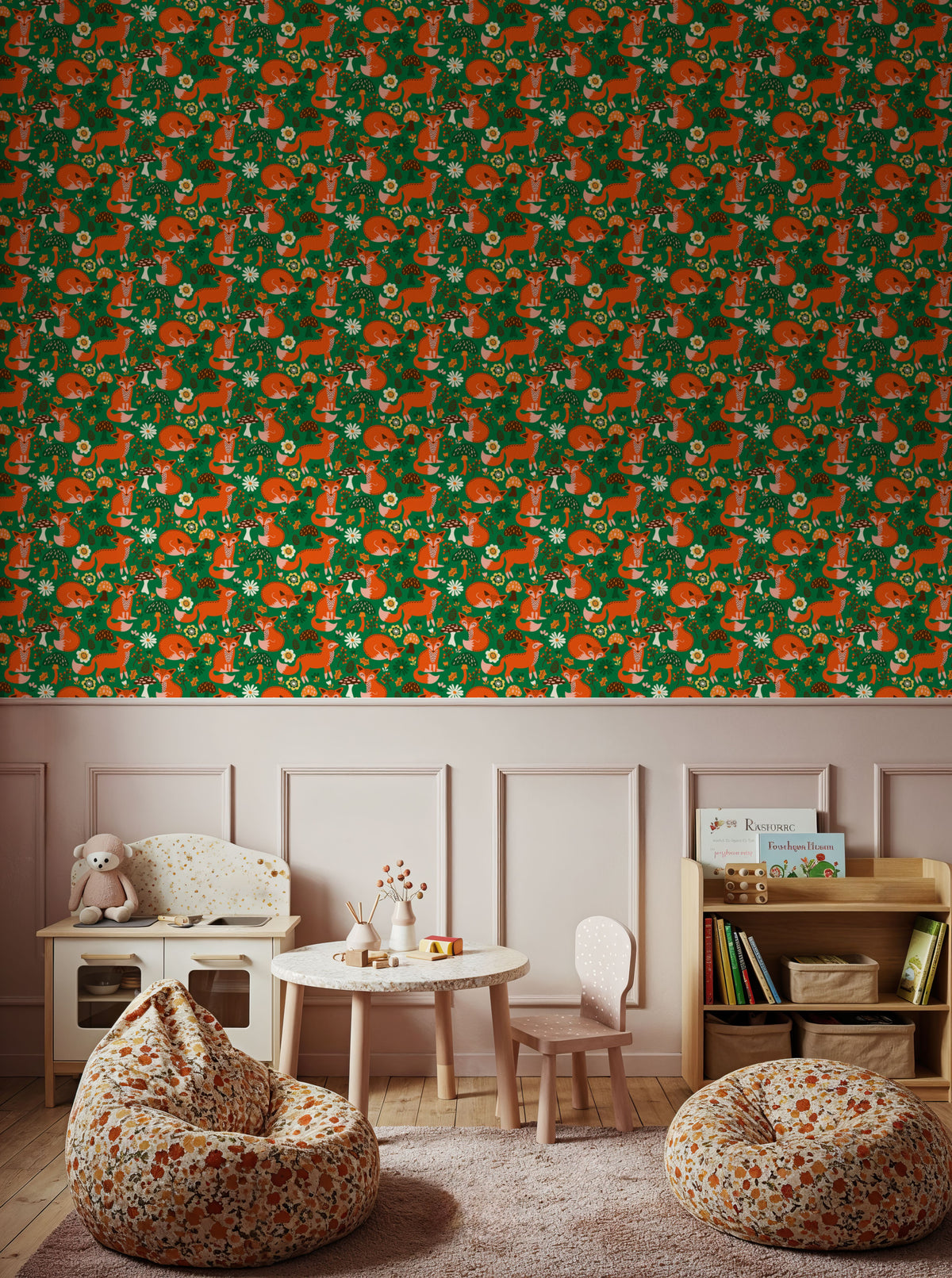Friendly Foxes Mural Wallpaper - room preview 06