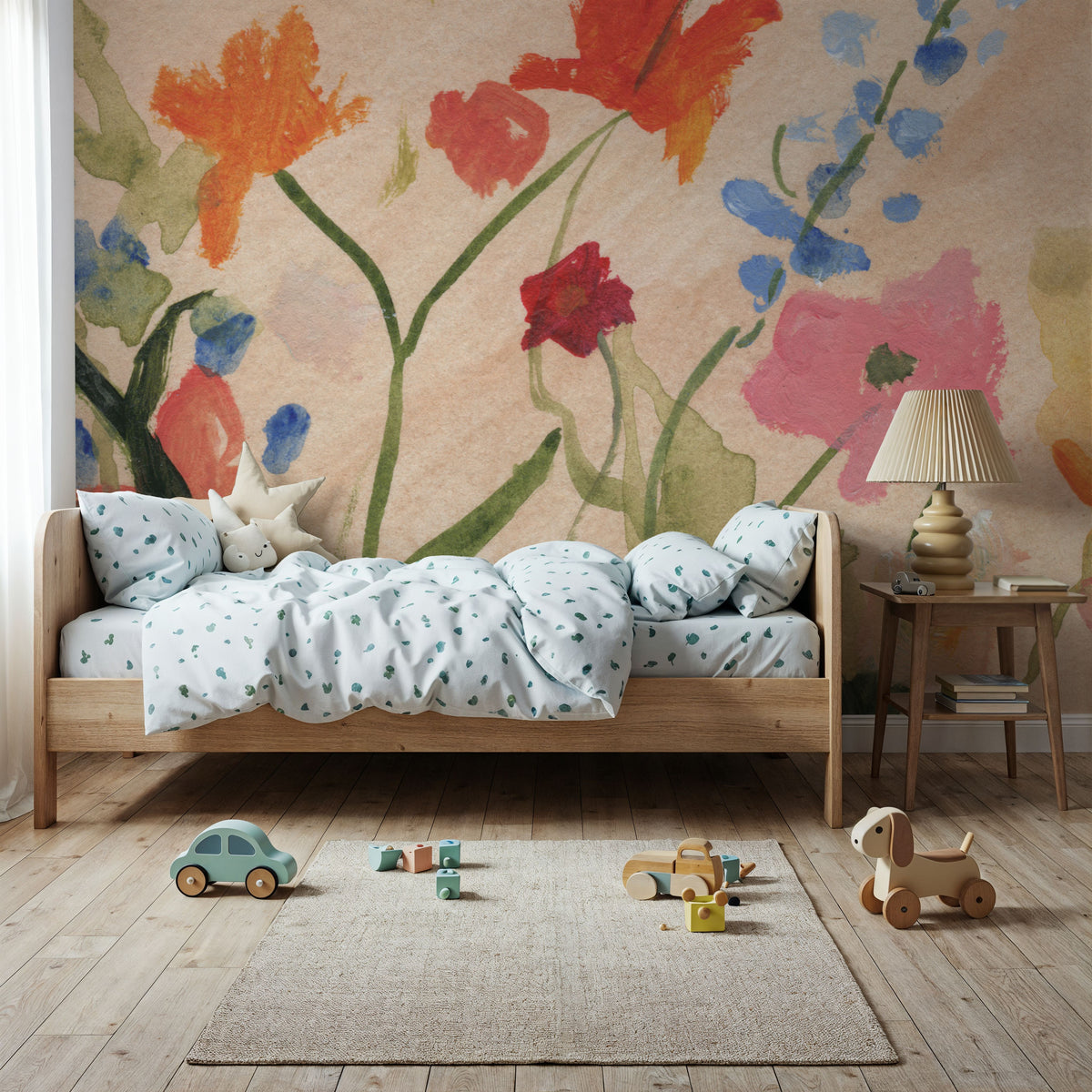 Wildflowers I Mural Wallpaper - room preview 06