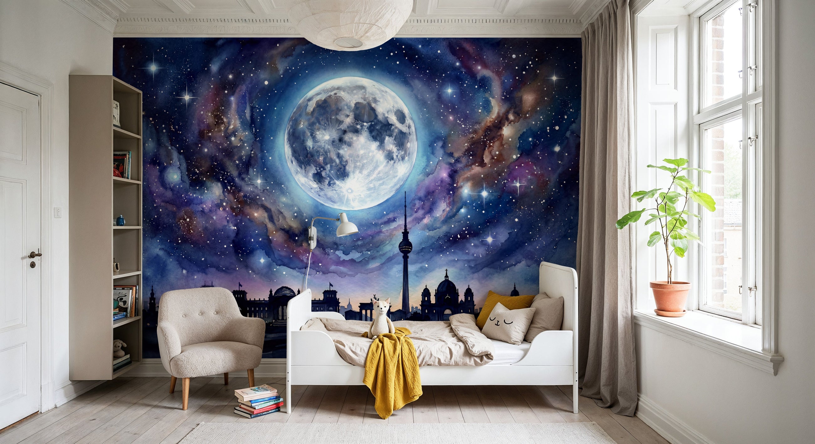 Berlin - Powerful Moon Series Mural Wallpaper