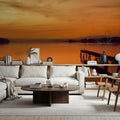 Golden Harbor Sunset Mural Wallpaper - room preview 06