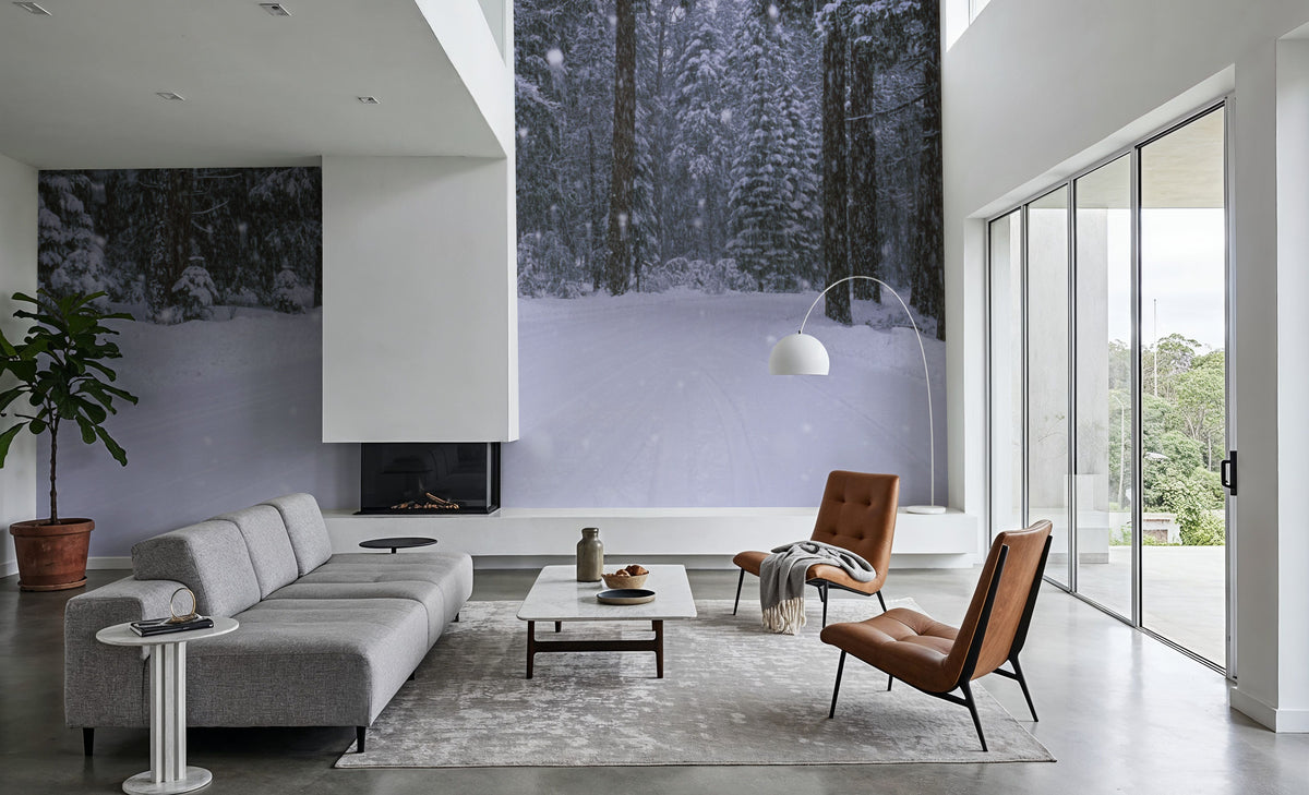 Winter Trail Mural Wallpaper - room preview 06