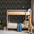 Autumn Forest Illustration, Purple Mural Wallpaper - room preview 06