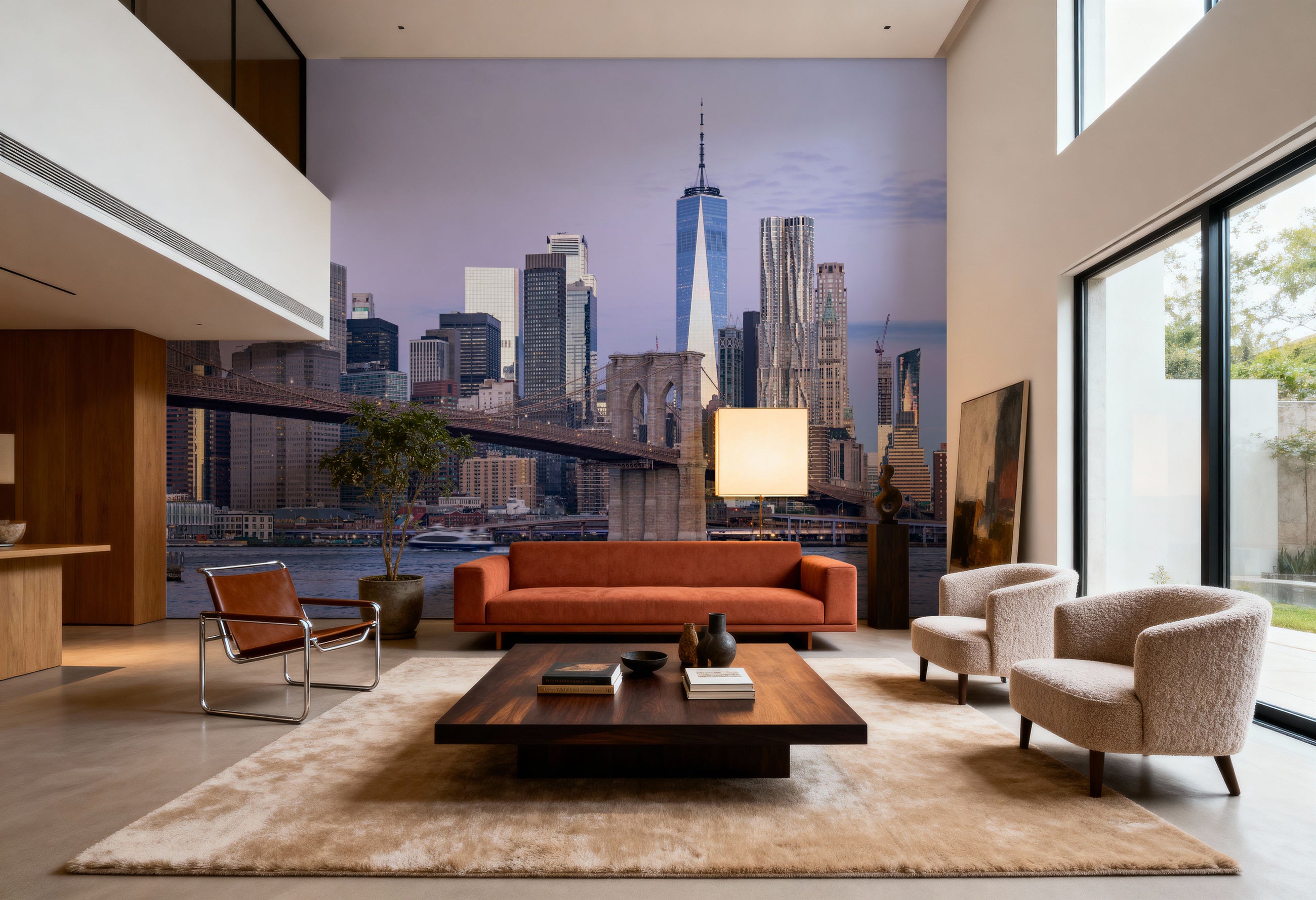 Brooklyn Bridge Au Naturale Mural Wallpaper