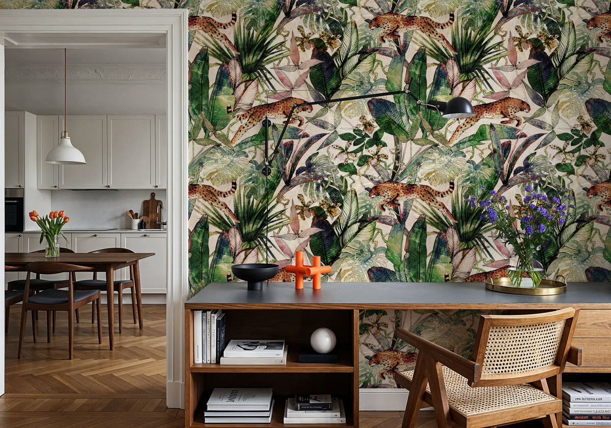 Wildcat Leaves Mural Wallpaper - room preview 06
