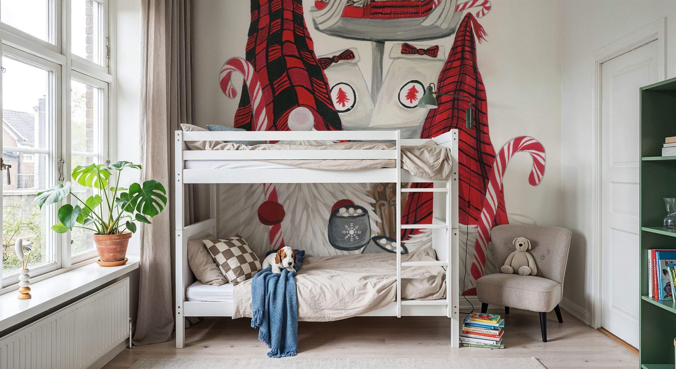 Christmas Gnomes Cocoa Party I Mural Wallpaper