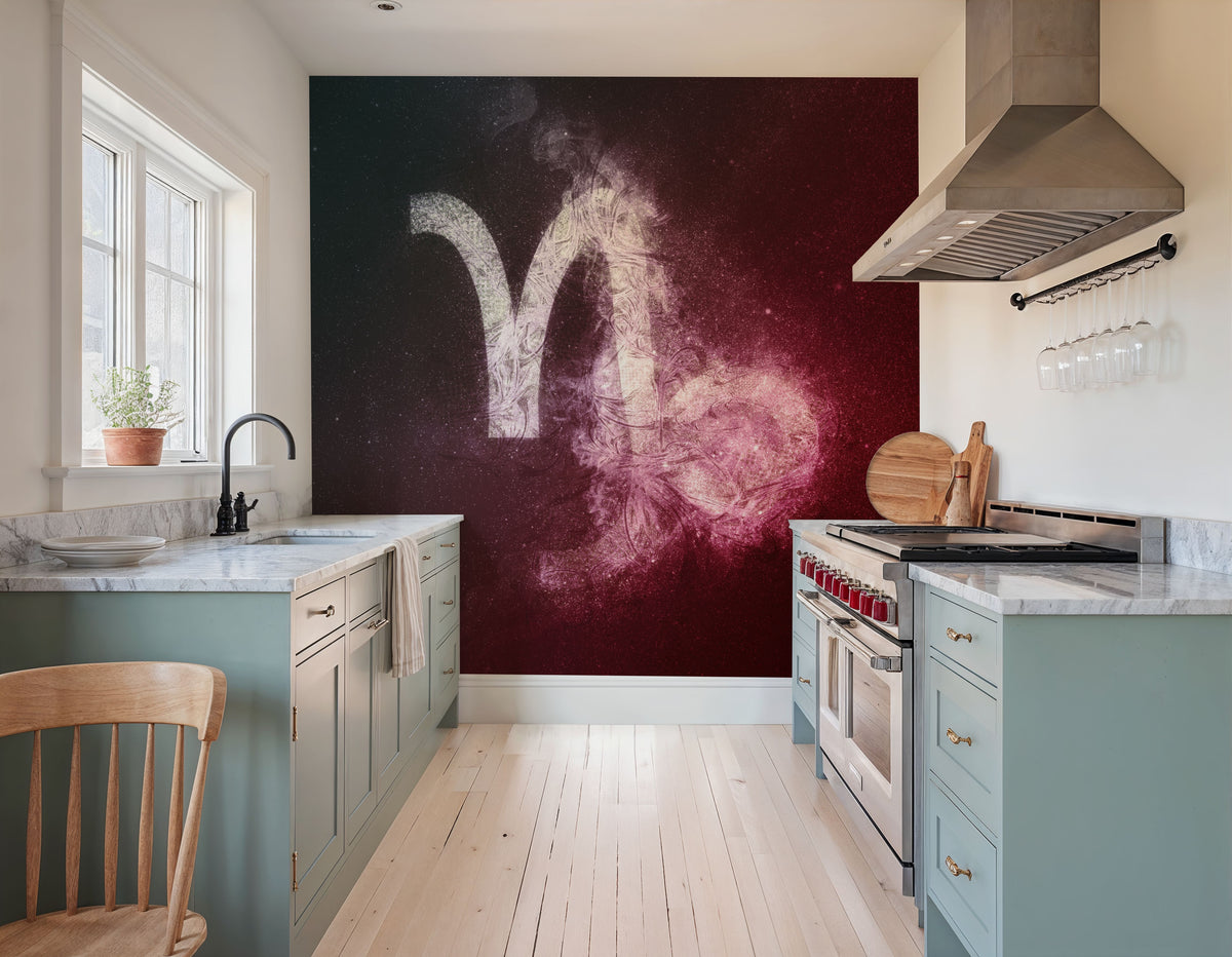 Capricorn Zodiac of Stars Mural Wallpaper - room preview 06