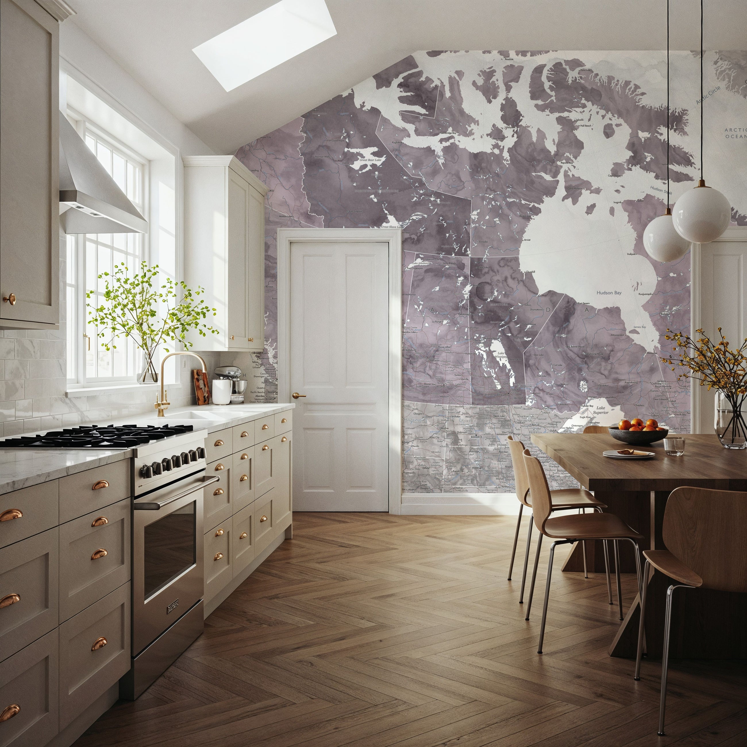 Canada Map Detailed - Helewidis Mural Wallpaper