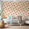 Heartful Strawberries Mural Wallpaper - room preview 06