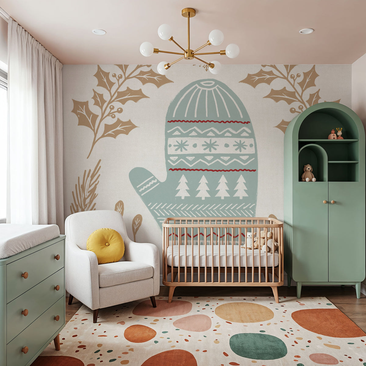 Holiday Form IV Color Mural Wallpaper - room preview 06