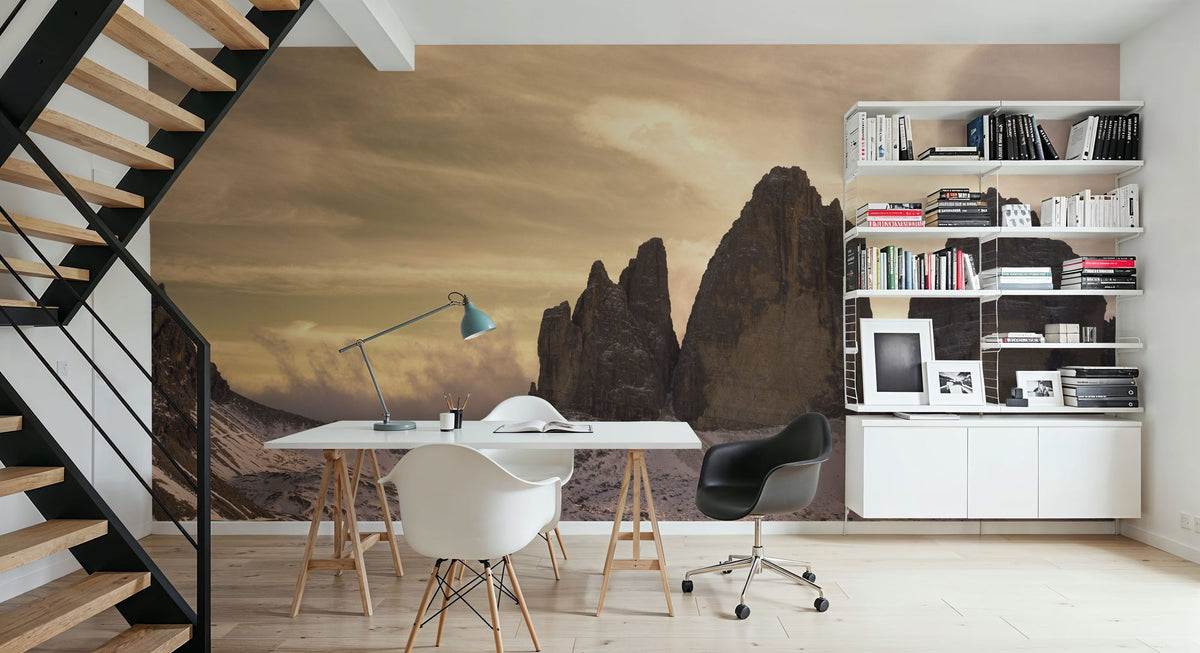 Golden Alpine Twilight Mural Wallpaper - room preview 06