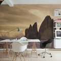 Golden Alpine Twilight Mural Wallpaper - room preview 06