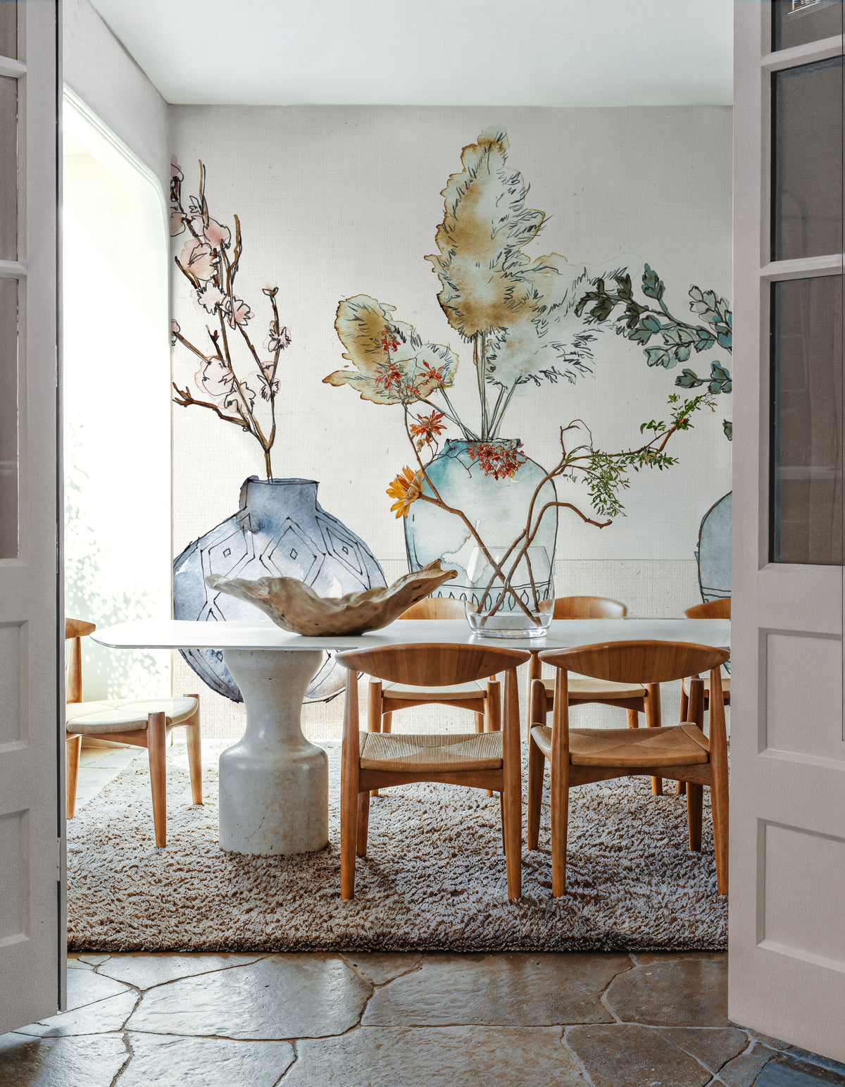 Fresh Flowers Mural Wallpaper - room preview 06