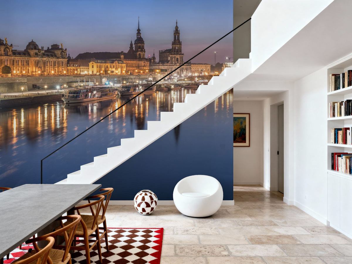 Riverside Twilight Mural Wallpaper - room preview 06