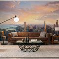Chicago Sunset Mural Wallpaper - room preview 06