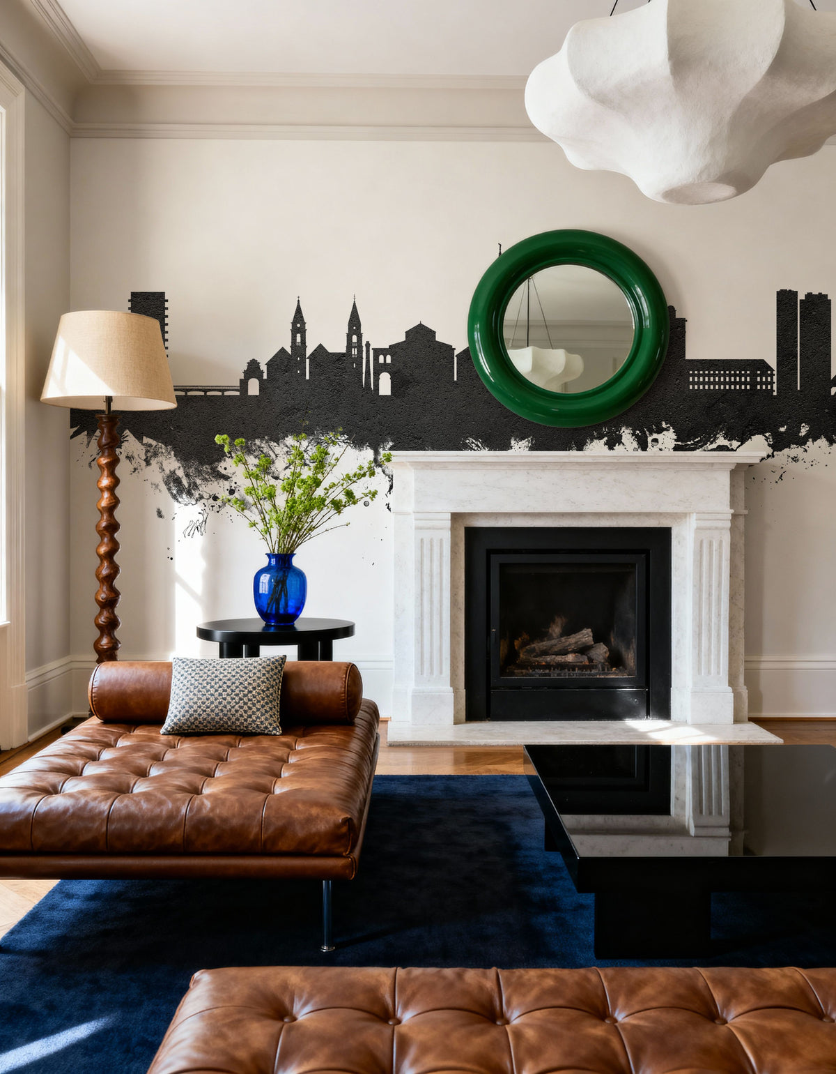 Zadar Croatia Skyline Black & White Mural Wallpaper - room preview 06