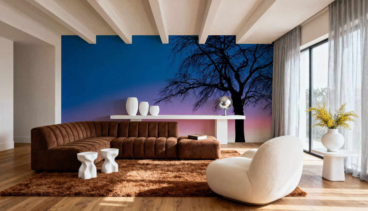 Sunset Tree Mural Wallpaper - room preview 06